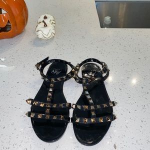 Studded Black Sandals